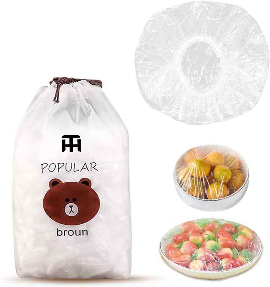 Combo Deal Disposable Food Cover Plastic Wrap 100 Pcs + 2 Pcs Dishwashing Rug | Reusable elastic food storage covers &amp; Metal Wire Dish Washing Rugs For Kitchen View Gallery - Pakistan