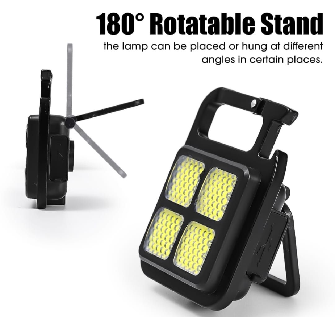 Portable COB High Bright Flashlight Multifunction Keychain Lamp Buit-in 150mAh Lithium Battery Waterproof Outdoor Torch Lantern View Gallery - Pakistan