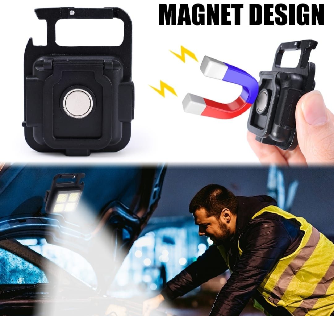 Portable COB High Bright Flashlight Multifunction Keychain Lamp Buit-in 150mAh Lithium Battery Waterproof Outdoor Torch Lantern View Gallery - Pakistan