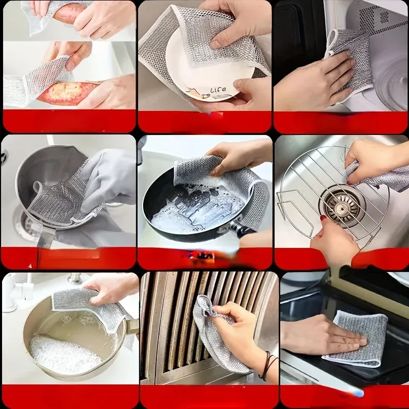 Combo Pack 2 In 1 Dumpling Maker + Dishwashing Rug | Best Samosa Maker &amp; Metal Wire Dish Washing Rugs For Kitchen (random Color) View Gallery - Pakistan