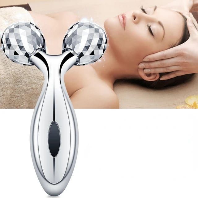 3D Face Massager Roller – 360° Rotation Handheld Y-Shape Plastic Tool for Face Lifting, Anti-Wrinkle, Skin Firming, and Full Body Relaxation | NM-091 ( Random Color ) View Gallery - Pakistan
