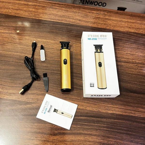 Nikai Professional Hair Trimmer NK-2598 Hair Trimmer Machine For Men | Men Hair Trimmer | Metal Body | Golden Color ( Original ) View Gallery - Pakistan