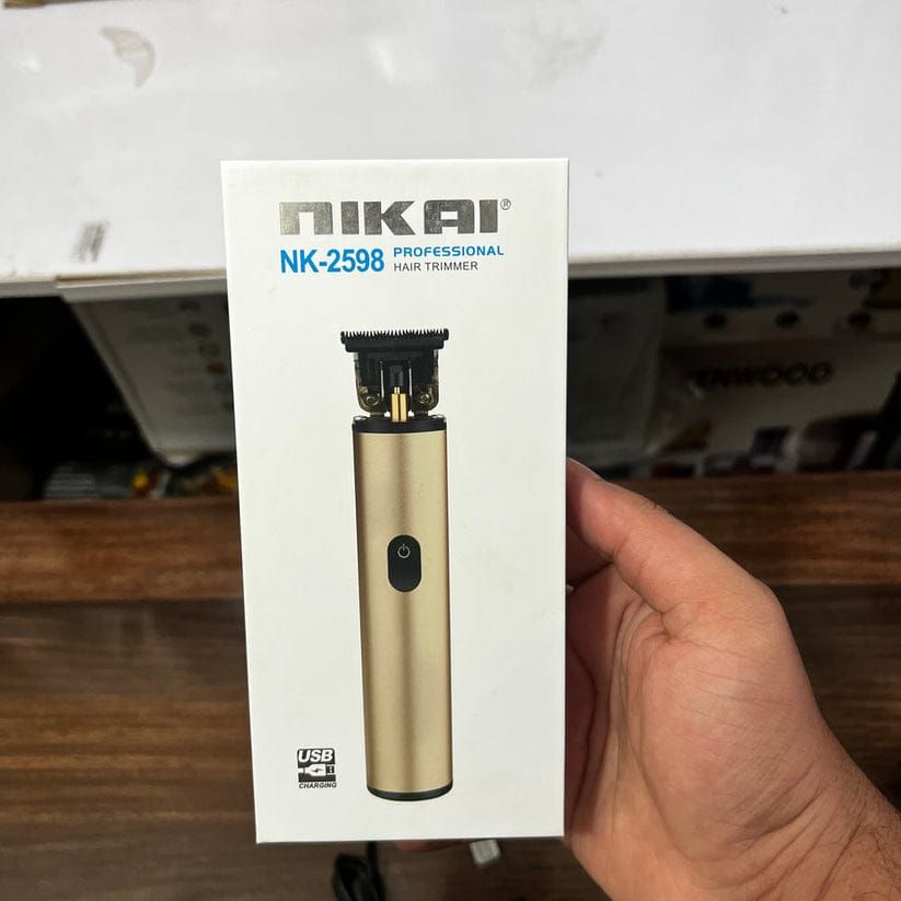 Nikai Professional Hair Trimmer NK-2598 Hair Trimmer Machine For Men | Men Hair Trimmer | Metal Body | Golden Color ( Original ) View Gallery - Pakistan
