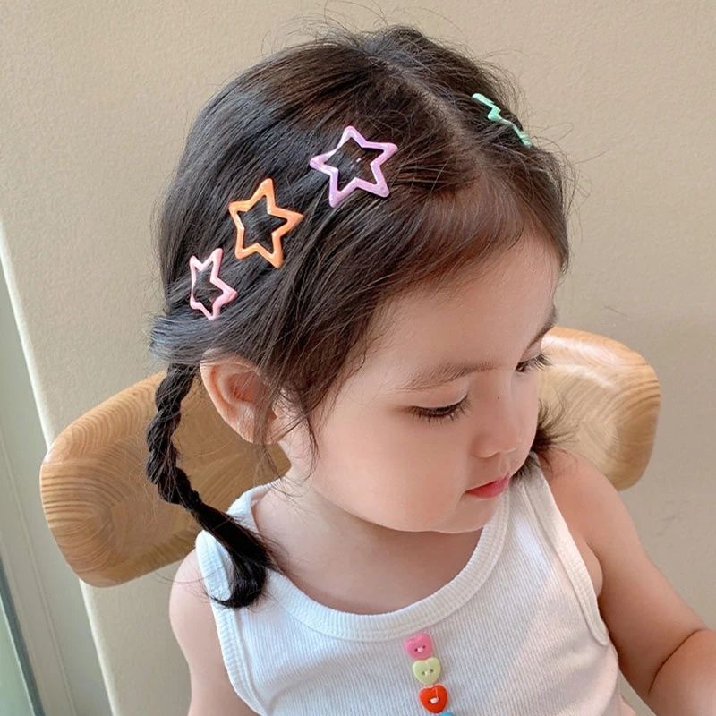 Pack Off 06  Star Design Girl Hair Clip | Hair Clip For Women | Best Quality Hair Clip ( Random Color ) View Gallery - Pakistan