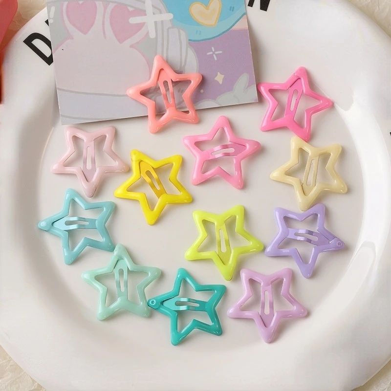 Pack Off 06  Star Design Girl Hair Clip | Hair Clip For Women | Best Quality Hair Clip ( Random Color ) View Gallery - Pakistan