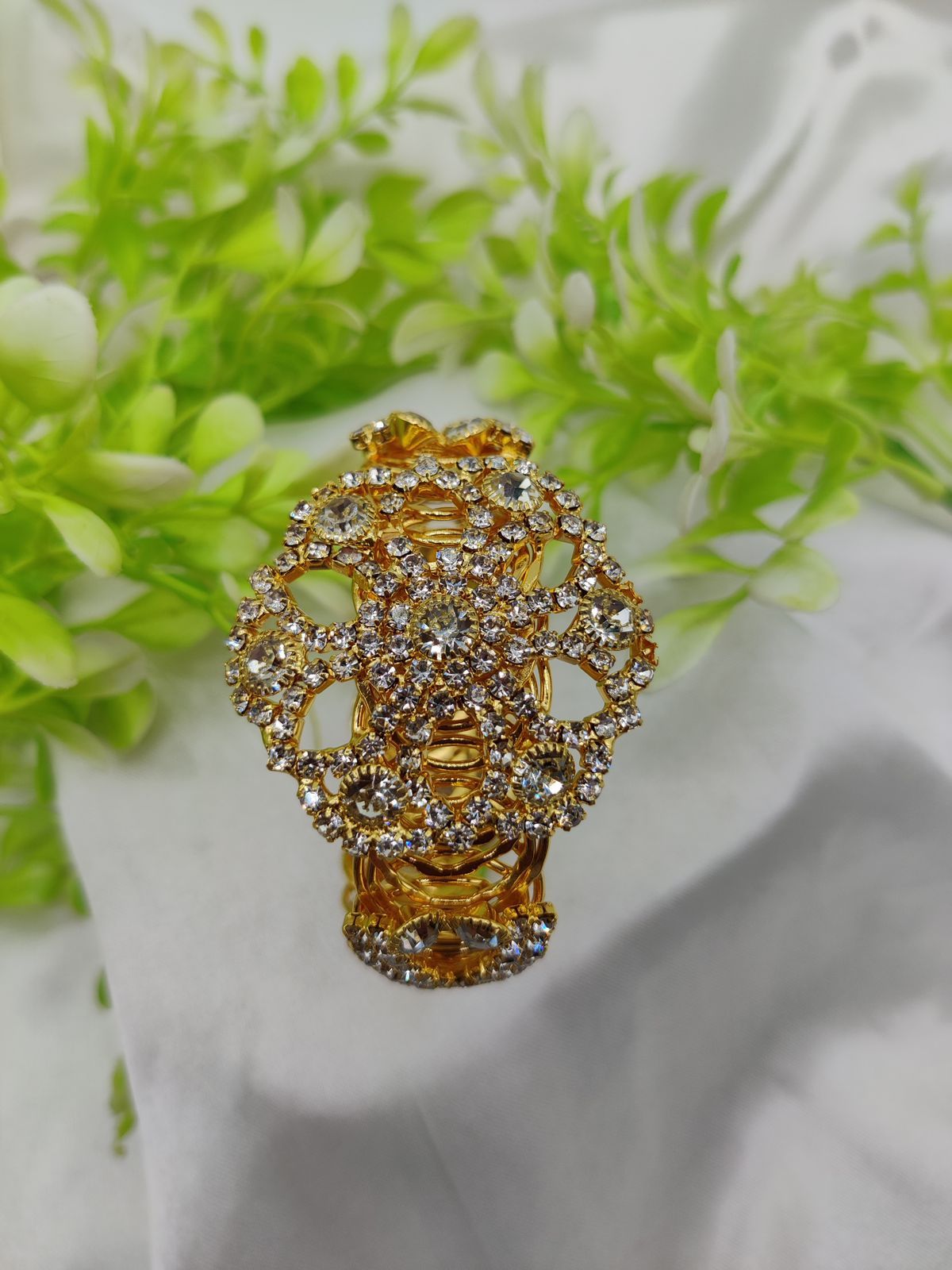 Imported Golden Lace Crystal Bracelet | Royal Ruby Elegance Bracelet | Royal Sapphire Glam Bracelet - Adjustable Bracelet – Best Quality Artificial Bracelet For Girls &amp; Women ( Random Color ) View Gallery - Pakistan
