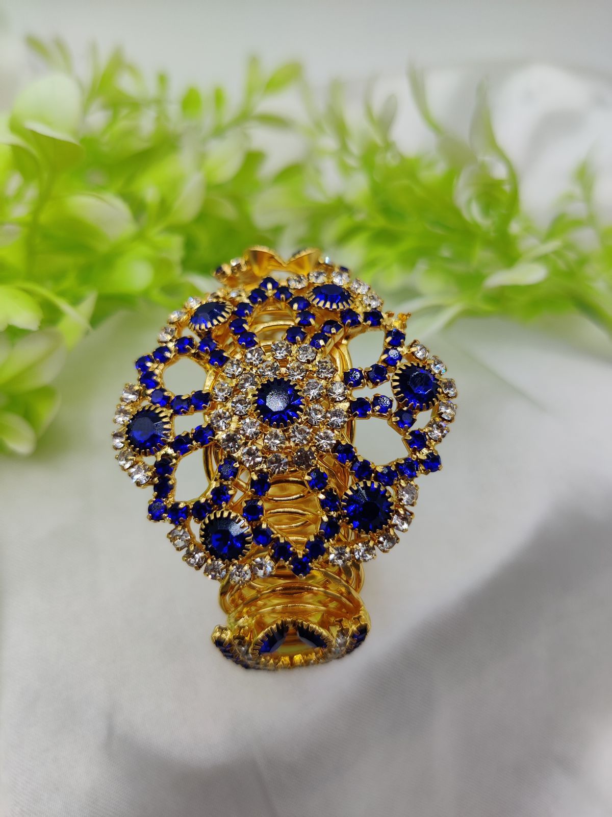 Imported Golden Lace Crystal Bracelet | Royal Ruby Elegance Bracelet | Royal Sapphire Glam Bracelet - Adjustable Bracelet – Best Quality Artificial Bracelet For Girls &amp; Women ( Random Color ) View Gallery - Pakistan