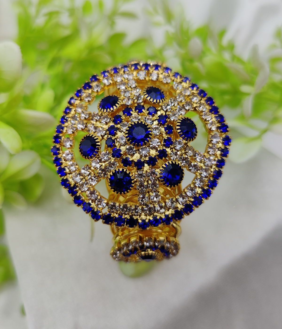 Imported Radiant Crystal Golden Wheel Bracelet – Adjustable Bracelet – Best Quality Artificial Bracelet For Girls &amp;amp; Women | Bracelet For Every Occasion - Random Color