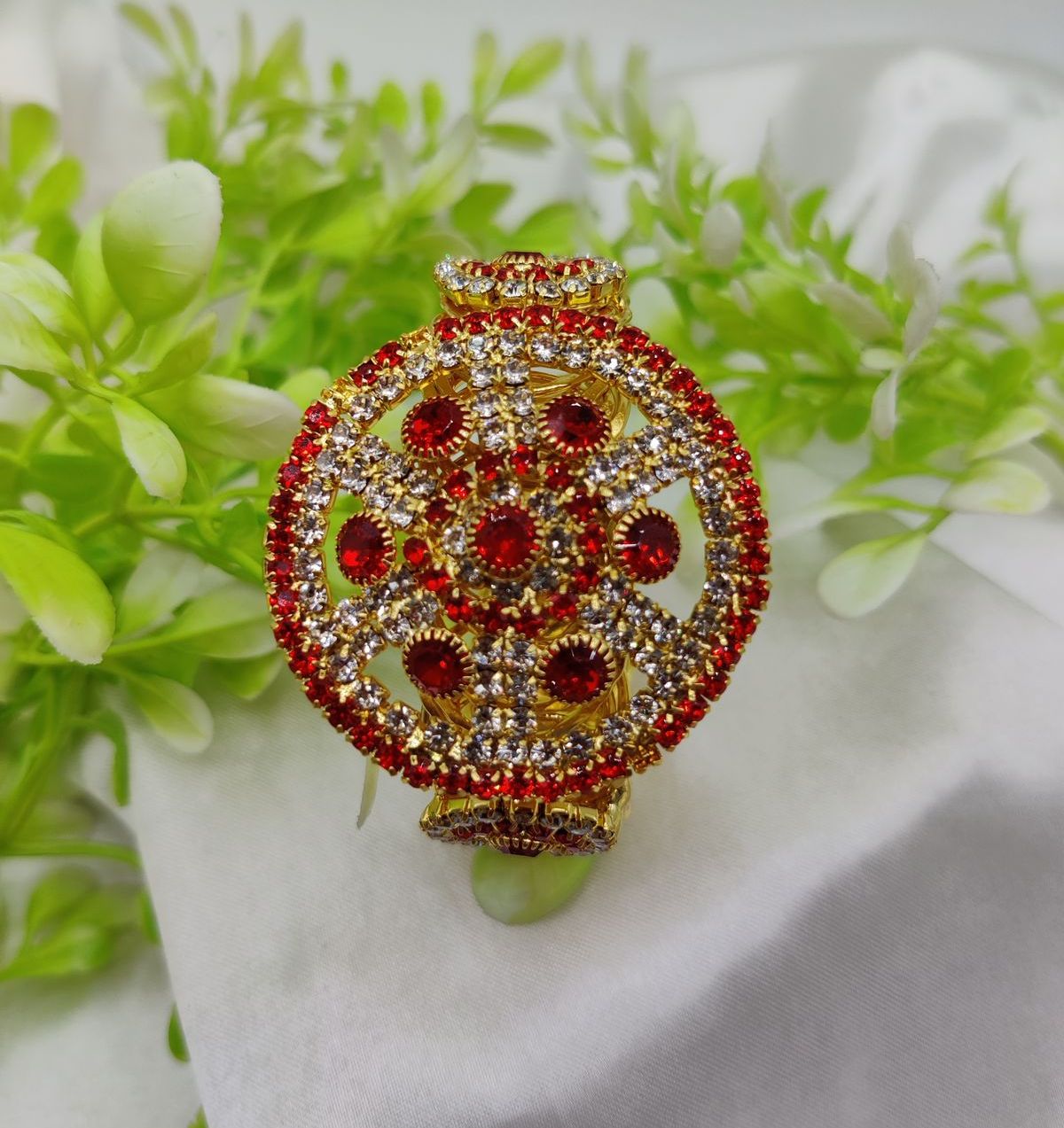 Imported Radiant Crystal Golden Wheel Bracelet – Adjustable Bracelet – Best Quality Artificial Bracelet For Girls &amp; Women | Bracelet For Every Occasion - Random Color View Gallery - Pakistan