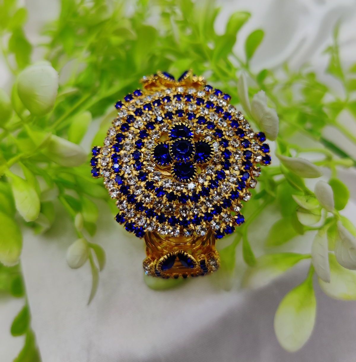 Imported Royal Ruby Crystal Golden Bracelet – Bold and Radiant Elegance Adjustable Bracelet – Best Quality Artificial Bracelet For Girls &amp; Women | Bracelet For Every Occasion | Elegant Design - Random Color View Gallery - Pakistan