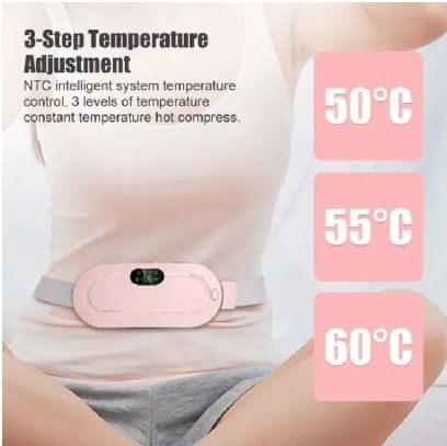 Digital Period Pain Relief Pad – Heating &amp; Vibrating Belt for Menstrual Cramps
