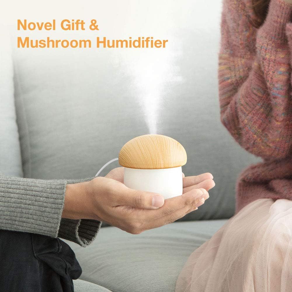 Mushroom Shape Humidifier Portable Mini Humidifier Direct usb current Aroma Diffuser Cool Mist 300ml (With box) View Gallery - Pakistan