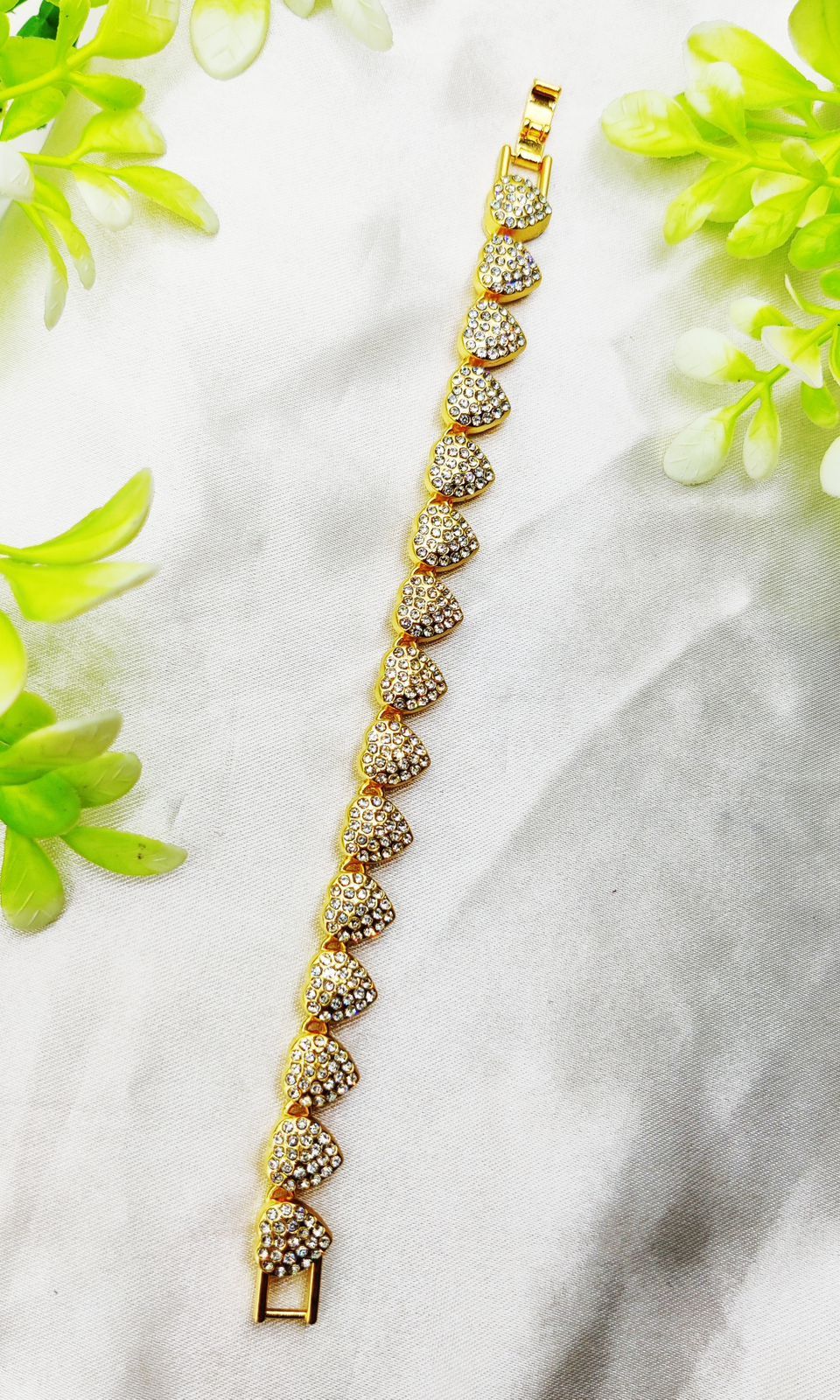 1 Piece Imported Exquisite Adjustable Heart Crystal Bracelet – Imported Elegance | Best Quality Artificial Bracelet For Girls &amp; Women | Bracelet For Every Occasion | Elegant Design View Gallery - Pakistan