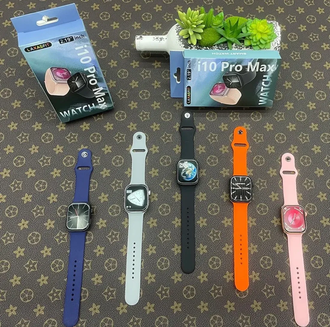 i10 Pro Max Smart Watch Series 9 Bluetooth Calling 2.19 HD Display 49mm Size Sports Fitness With Game ( Random Color ) View Gallery - Pakistan