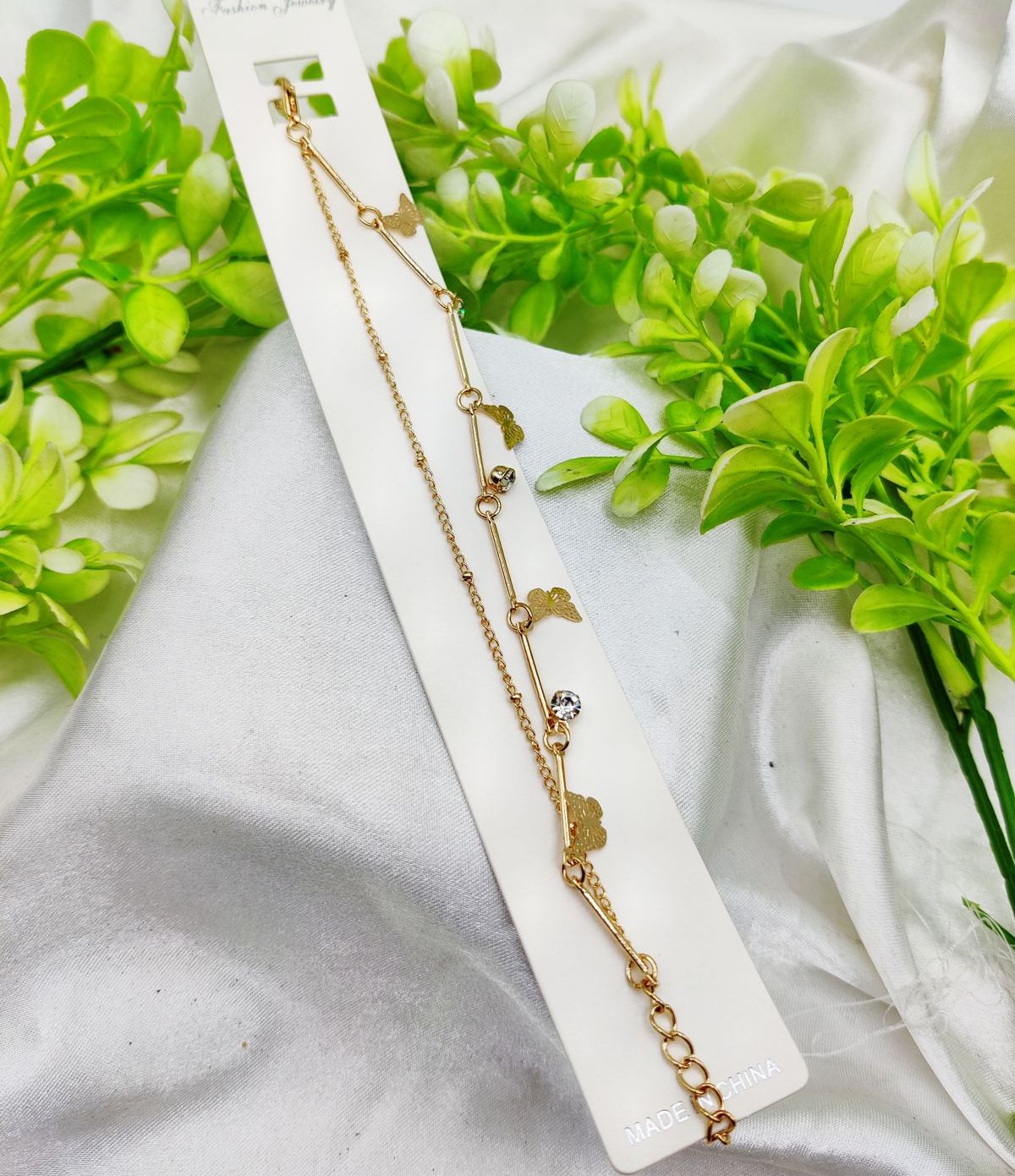 Imported Elegant Adjustable Butterfly Charm Bracelet - Imported Elegance | Best Quality Artificial Bracelet For Girls &amp; Women | for Every Occasion - Random Design View Gallery - Pakistan