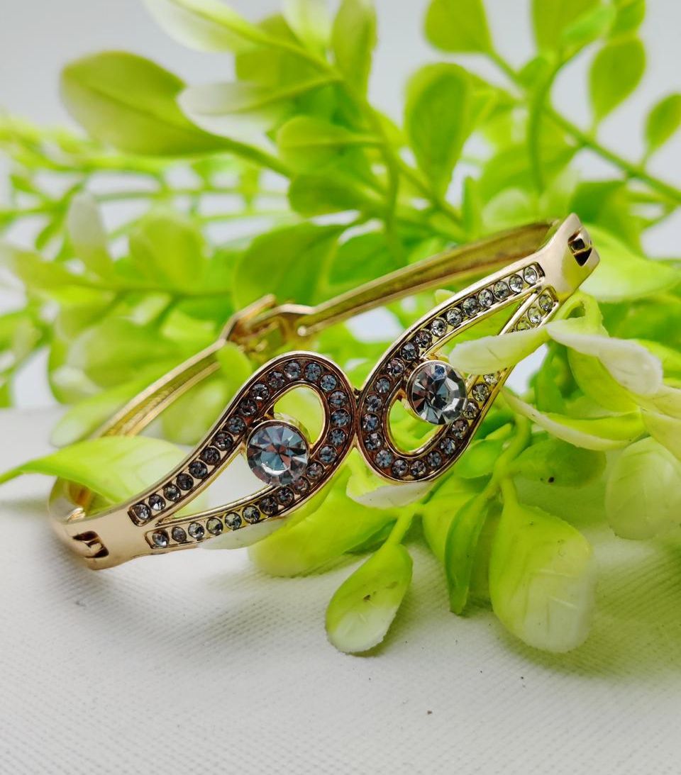Imported Adjustable Infinity Charm Bracelet with Crystal Accents | Best Quality Artificial Bracelet For Girls &amp; Women | Imported Glamour for Every Occasion View Gallery - Pakistan
