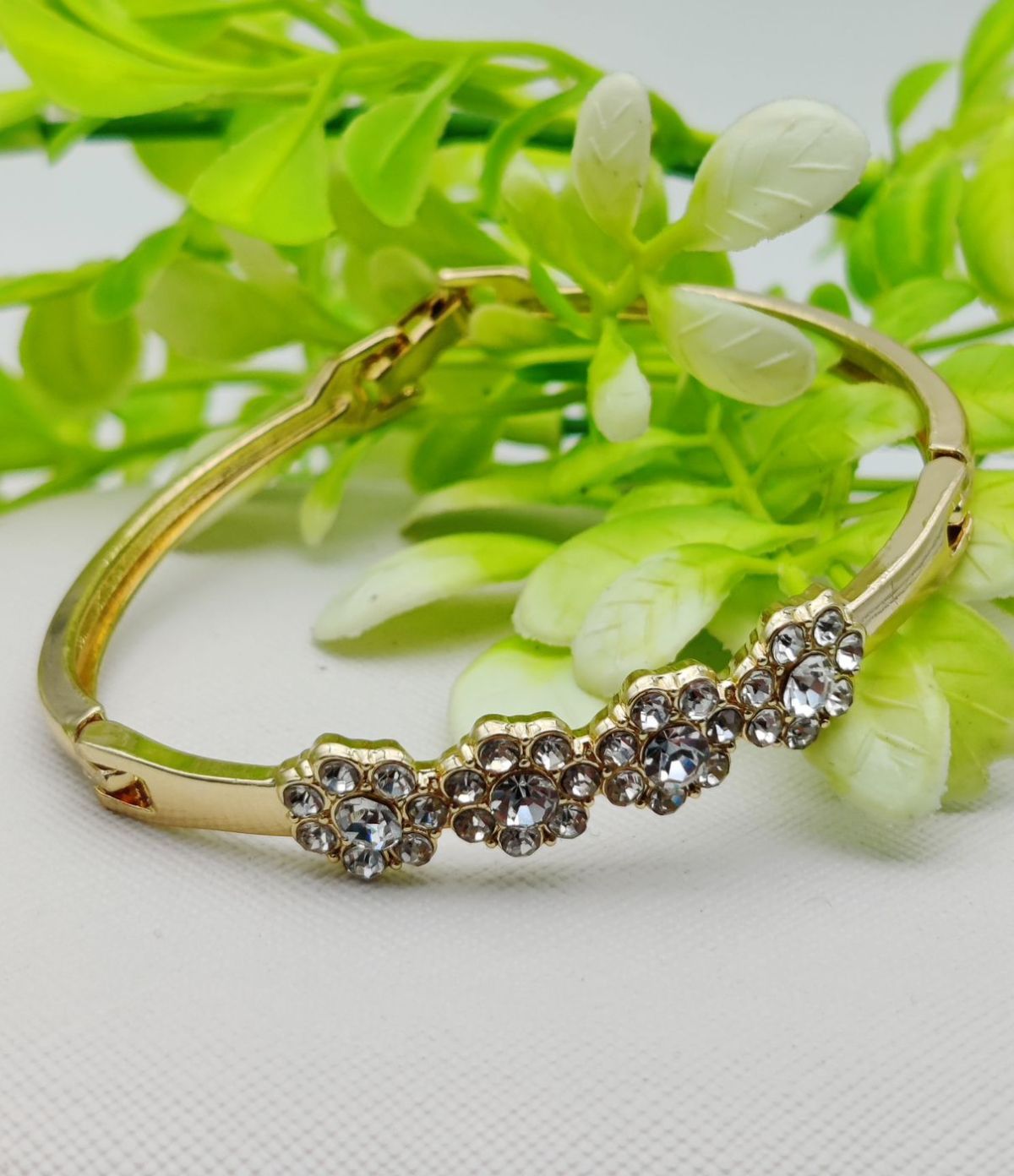 Sparkling Floral Adjustable Bracelet | Best Quality Artificial Bracelet For Girls &amp; Women | Imported Elegance for Every Occasion | Elegant Design View Gallery - Pakistan