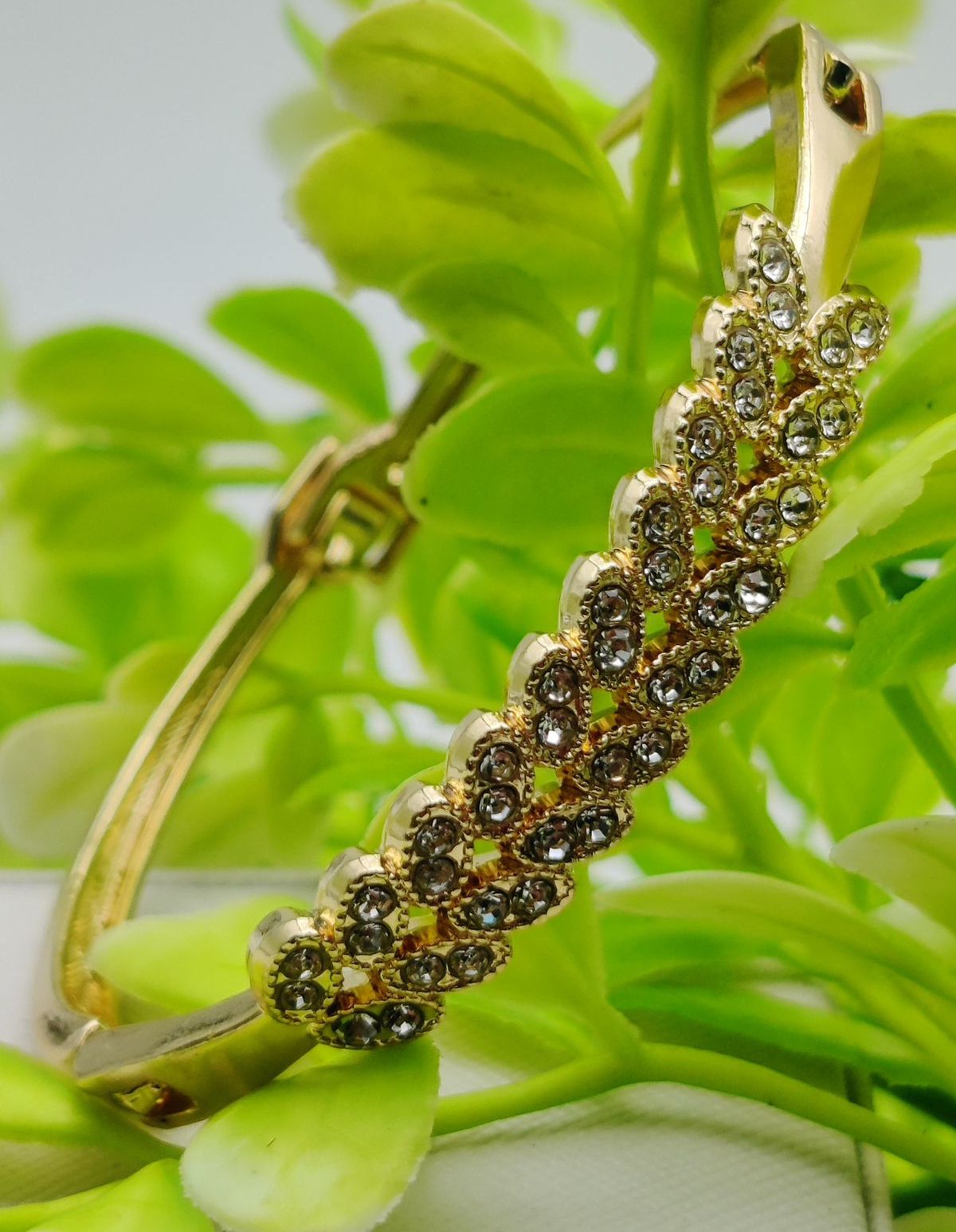 Imported Adjustable Leafy Crystal Bracelet – Elegance Redefined | Best Quality Artificial Bracelet For Girls &amp;amp; Women | Bracelet For Every Occasion | Elegant Design