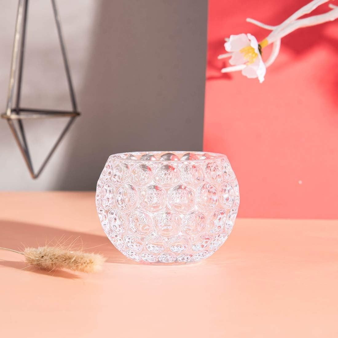 Amber Shine Crystal TeaLight Candle Holder for home and office decor Cell operated View Gallery - Pakistan