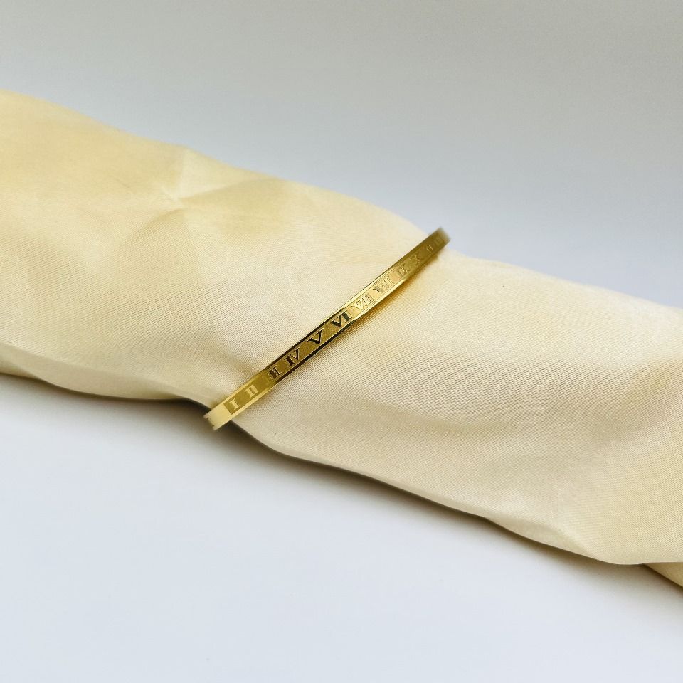 Adjustable Cartier Roman Numeral Adjustable Imported Gold Bracelet | Best Quality Artificial Bracelet For Girls &amp;amp; Women | Bracelet For Every Occasion | Elegant Design ✨