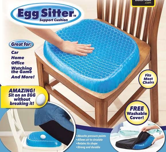 Non Slip Egg Sitter Gel Seat Cushion Soft Sitting Support Pad Cushion for Car and Office Chair Seat Pads Breathable Honeycomb Bike Seat Foam