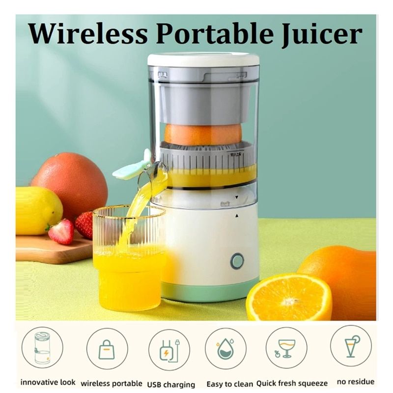 Portable Electric Citrus Juicer Hands-Free Rechargeable Orange Lemon Grapefruit Juicer Easy to Clean Juicer Machine | Orange, Lemon Juicer and Squeezer | Juice Extractor | Juice Blender View Gallery - Pakistan