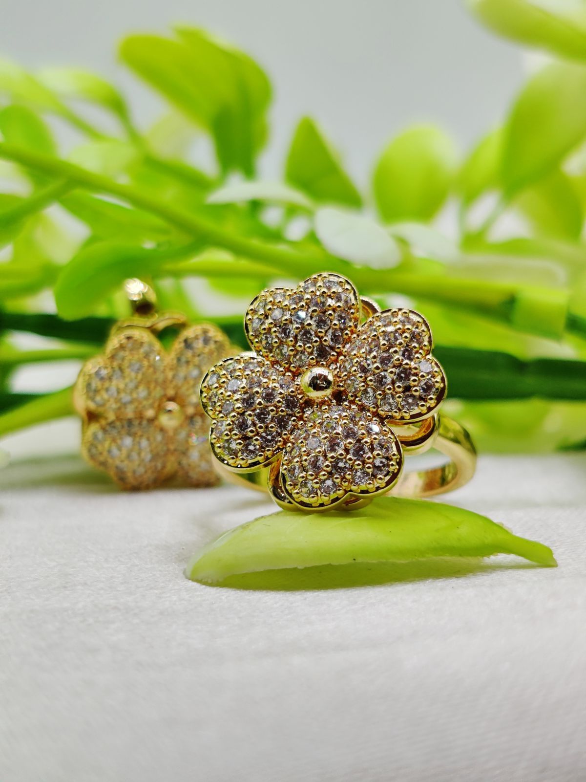 1 Piece Imported Blossoming Elegance Moveable Ring – Gold &amp; Silver Color Options 🌟 | Luxurious Design Ring | Adjustable Ring | Ring For Girls &amp; Women ✨ View Gallery - Pakistan