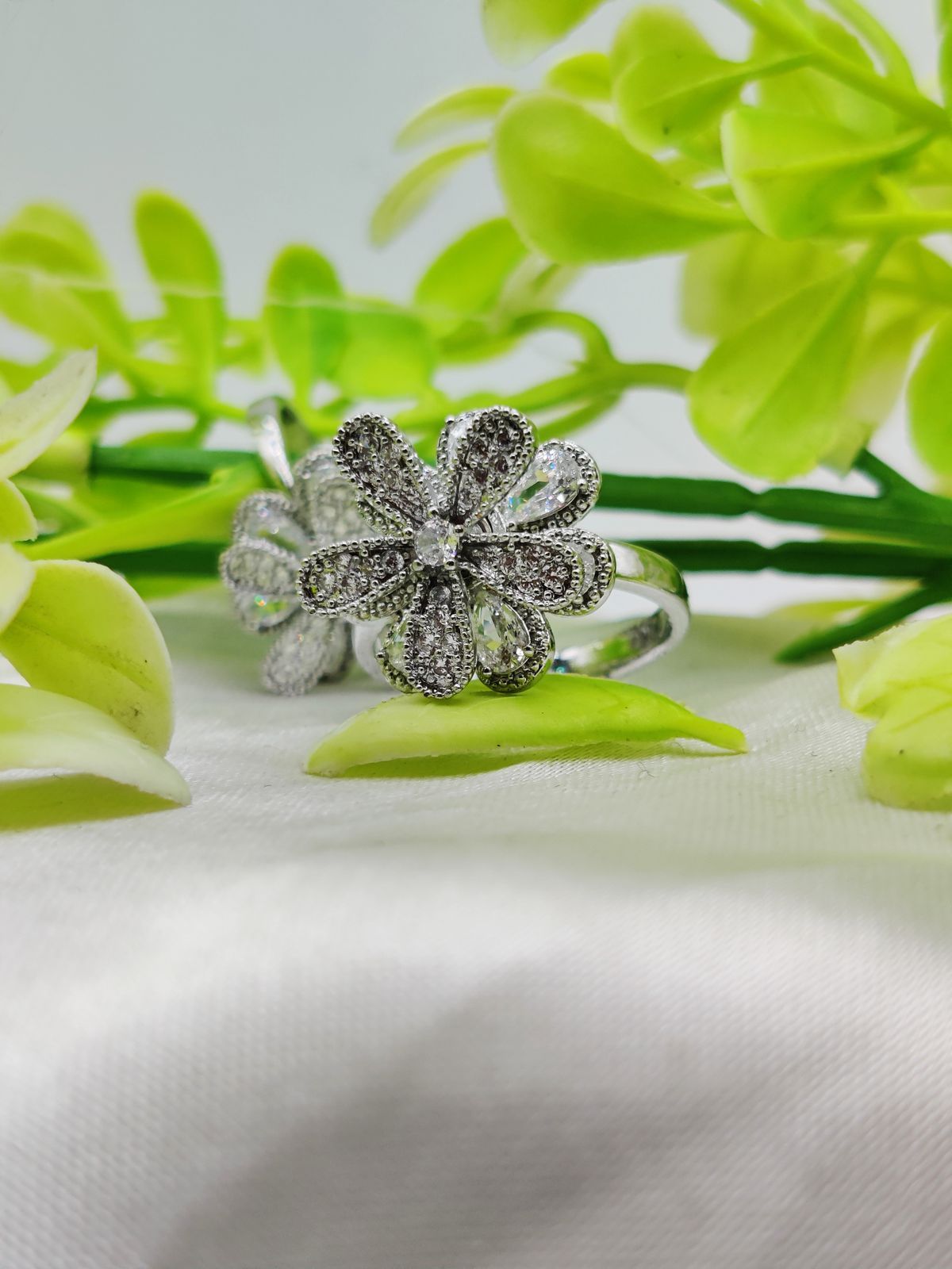 1 Piece Imported Blooming Elegance Adjustable Ring Set – Two Radiant Color 🌟 | Luxurious Design Ring | Adjustable Ring | Ring For Girls &amp; Women ✨ View Gallery - Pakistan