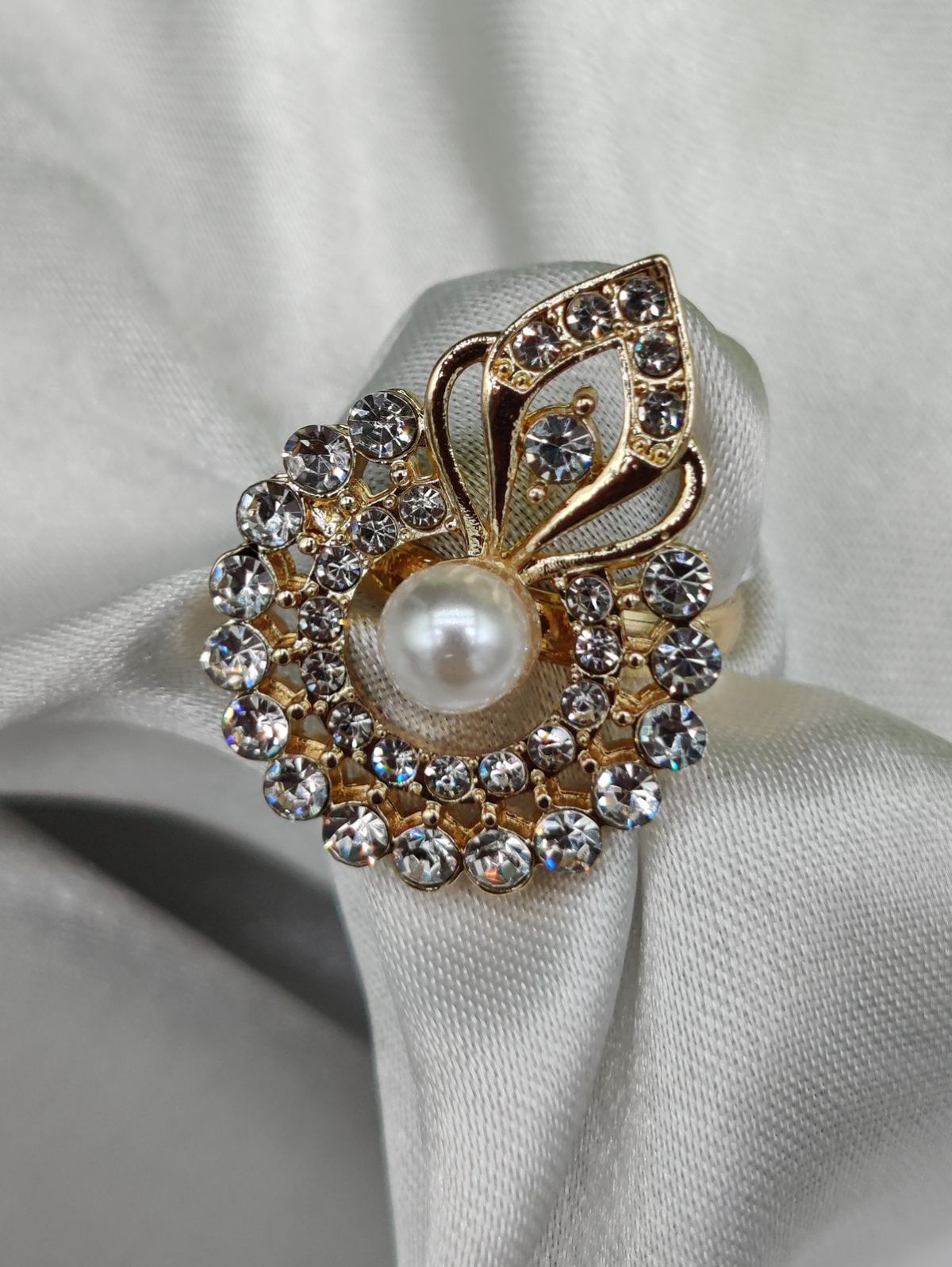 1 Piece Imported Radiant Crystal Blossom Ring – Unmatched Elegance in Every Detail 🌟 | Luxurious Design Ring | Adjustable Ring | Ring For Girls &amp; Women View Gallery - Pakistan