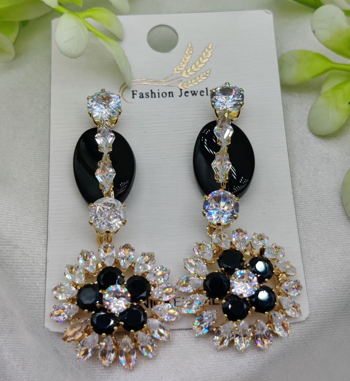 Imported Radiant Luxe Crystal Bloom Earrings – Elegance Redefined – Nickel-Free| Girls Earrings | Women Earrings | Jewellery View Gallery - Pakistan