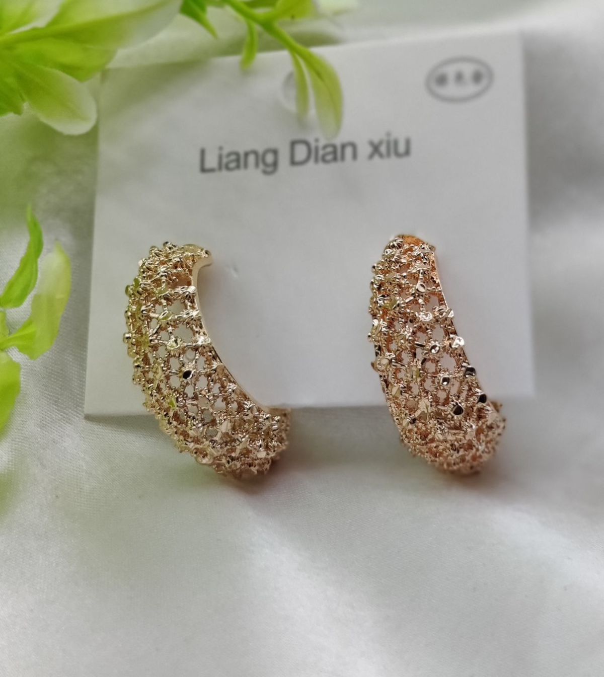 Imported Elegant Textured Hoop Earrings – Dazzling Gold Finish Earrings - Luxurious Gold Finish | Best Quality Artificial Earrings For Girls &amp;amp; Women