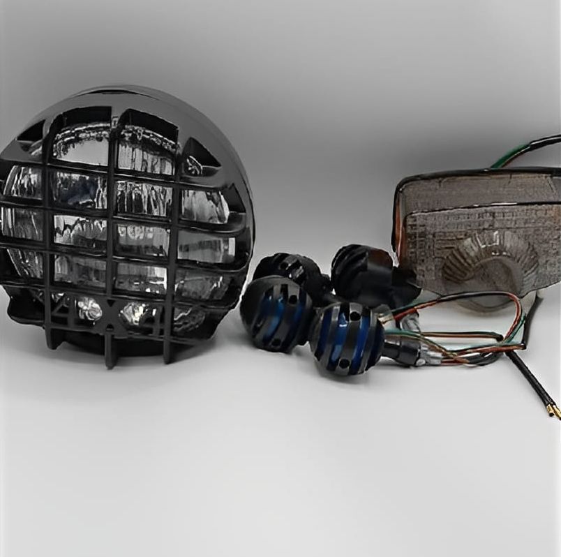 Pack of 3 Cafe racer kit Item's Cafe Racer Style Bike Lighting Set | Headlight, Taillight &amp; Indicators View Gallery - Pakistan