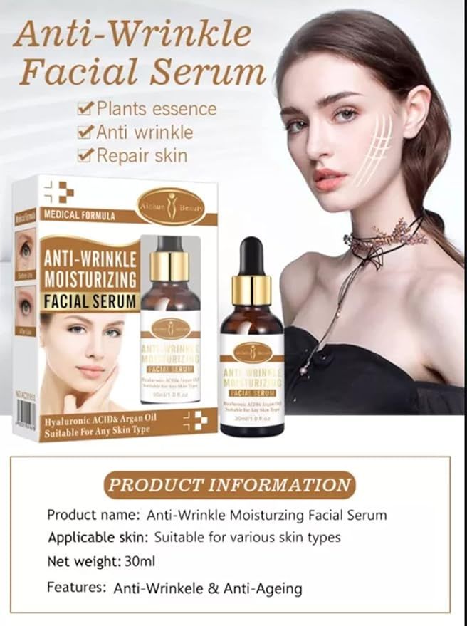 AICHUN BEAUTY Anti-Wrinkle Moisturizing Facial Serum Hyaluronic Acid Argan Oil | Suitable For Any Skin Type | 30ml | 1 fl.oz View Gallery - Pakistan