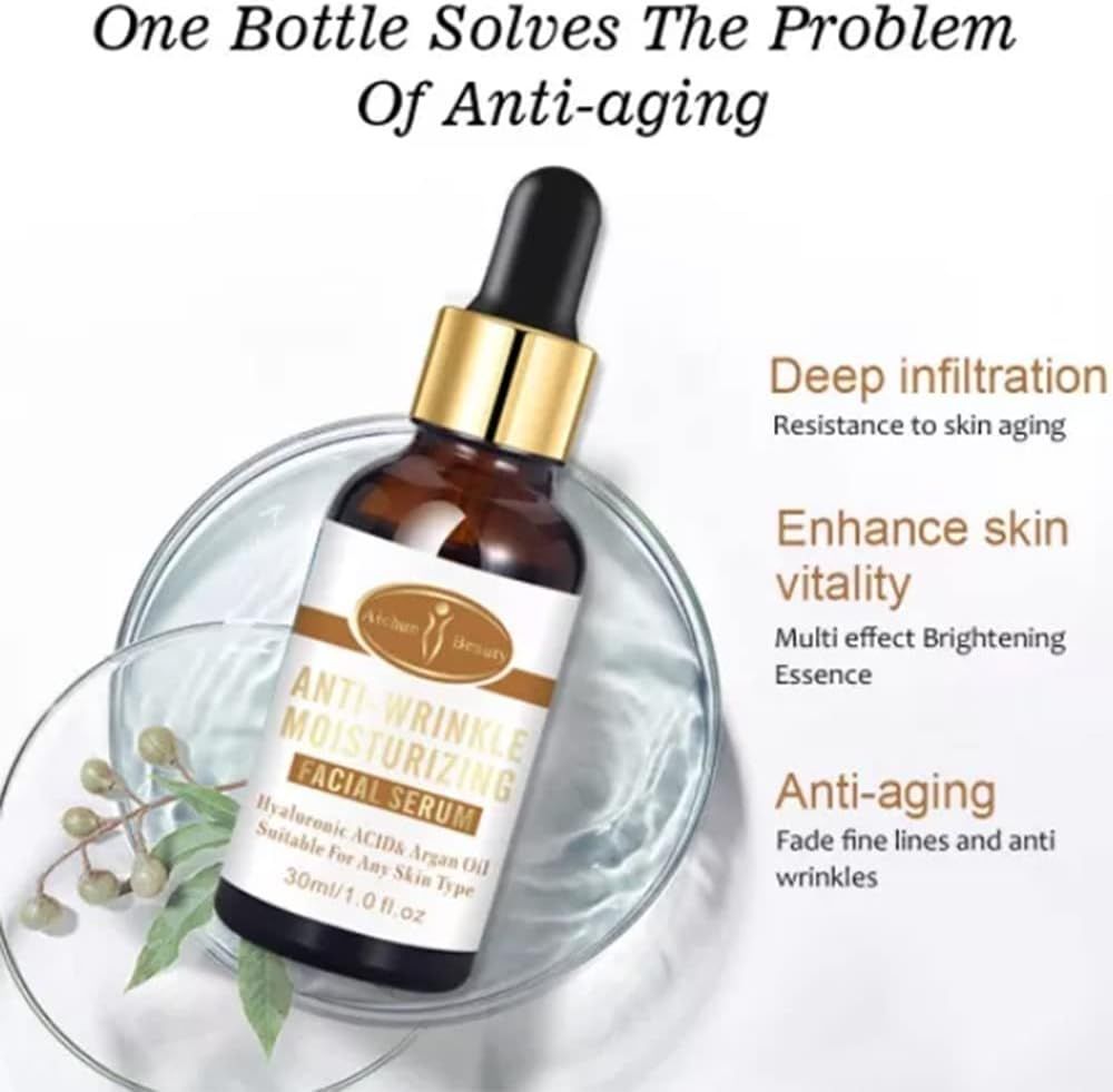 AICHUN BEAUTY Anti-Wrinkle Moisturizing Facial Serum Hyaluronic Acid Argan Oil | Suitable For Any Skin Type | 30ml | 1 fl.oz View Gallery - Pakistan
