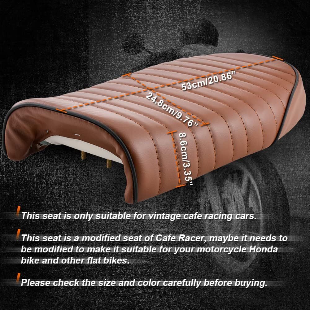 High-Quality Cafe Racer Bike Seat with Complete Fitting | Compatible with CD for  70, 125 Bikes View Gallery - Pakistan