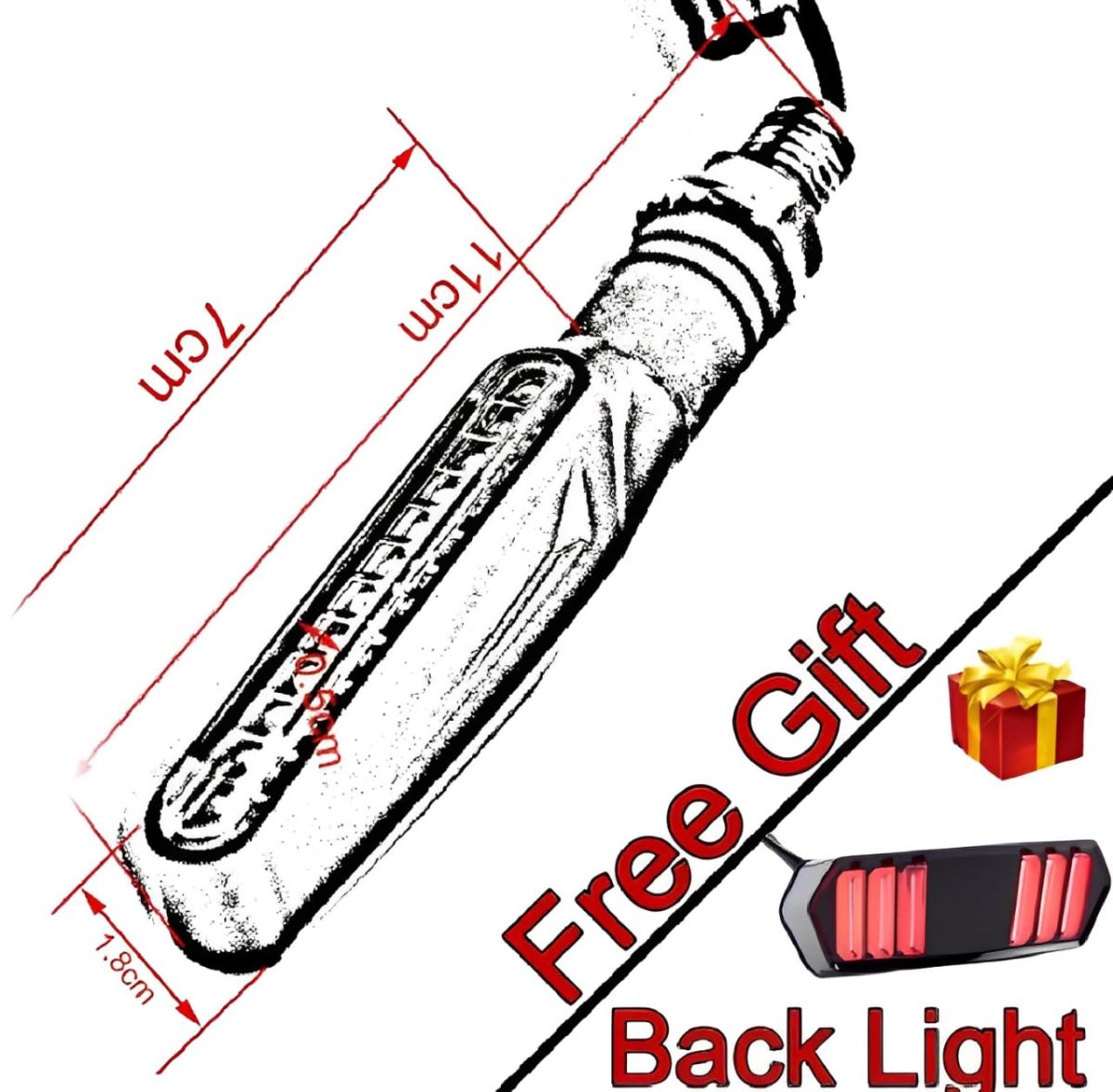 Set of 4 Fancy Indicators for All Bikes + Free Backlight | Compatible with CD 70, 125 View Gallery - Pakistan