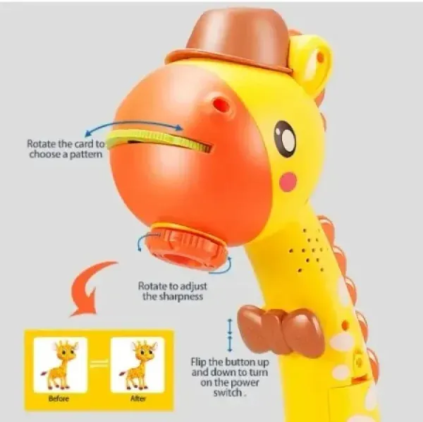Giraffe Small Size Art Drawing Board Leds Projector Light Toy Children Kids Painting Table Small Desk  (with Box Packing)(Random Color) View Gallery - Pakistan