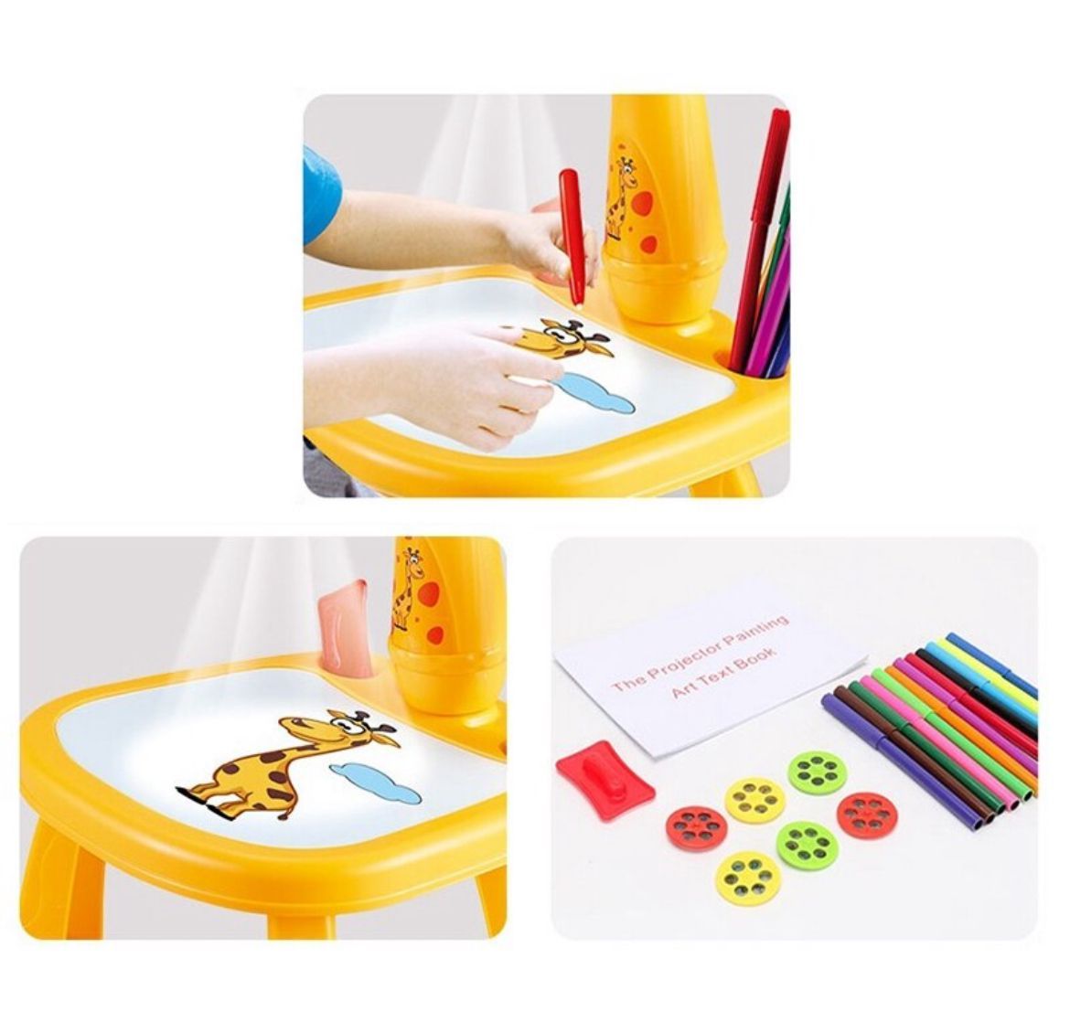 Giraffe Small Size Art Drawing Board Leds Projector Light Toy Children Kids Painting Table Small Desk  (with Box Packing)(Random Color) View Gallery - Pakistan