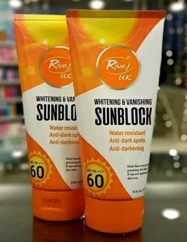 Rivaj Sunblock Whitening &amp;amp; Vanishing SPF60 Ideal for all skin types 150ml