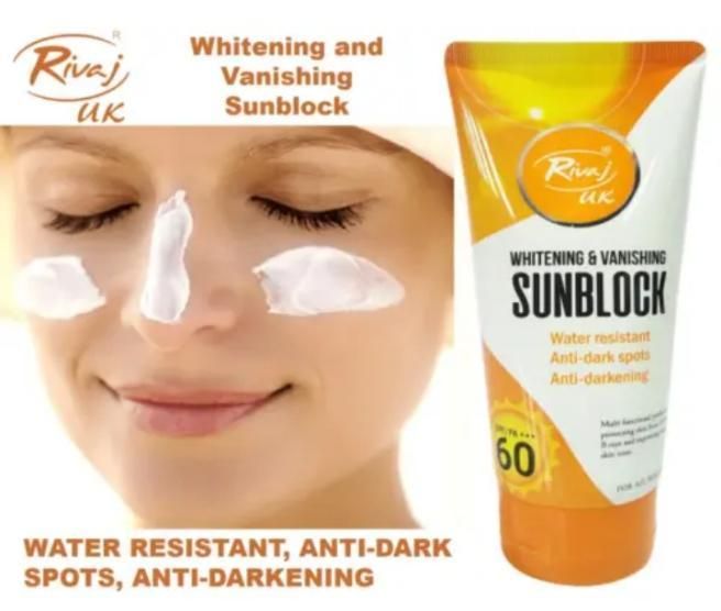 Rivaj Sunblock Whitening &amp; Vanishing SPF60 Ideal for all skin types 150ml View Gallery - Pakistan
