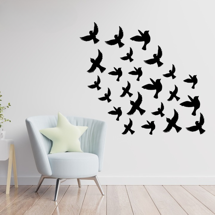 Buy One Get One Free 3D Wooden Sparrow ( Pack off 30 ) And Butterfly ( Pack off 30 ) Wooden Wall Decoration Items for Home, Bedrooms Inspire Kids and Look Decent View Gallery - Pakistan