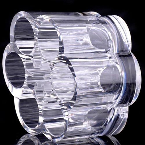 6 Slot Round Shape Lipstick Organizer Flower Shape Clear Acrylic Makeup Cosmetic Jewelry Storage Case Makeup Brush Holder Cosmetic Organizer Storage Box View Gallery - Pakistan