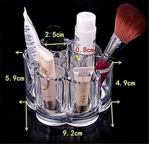 6 Slot Round Shape Lipstick Organizer Flower Shape Clear Acrylic Makeup Cosmetic Jewelry Storage Case Makeup Brush Holder Cosmetic Organizer Storage Box View Gallery - Pakistan