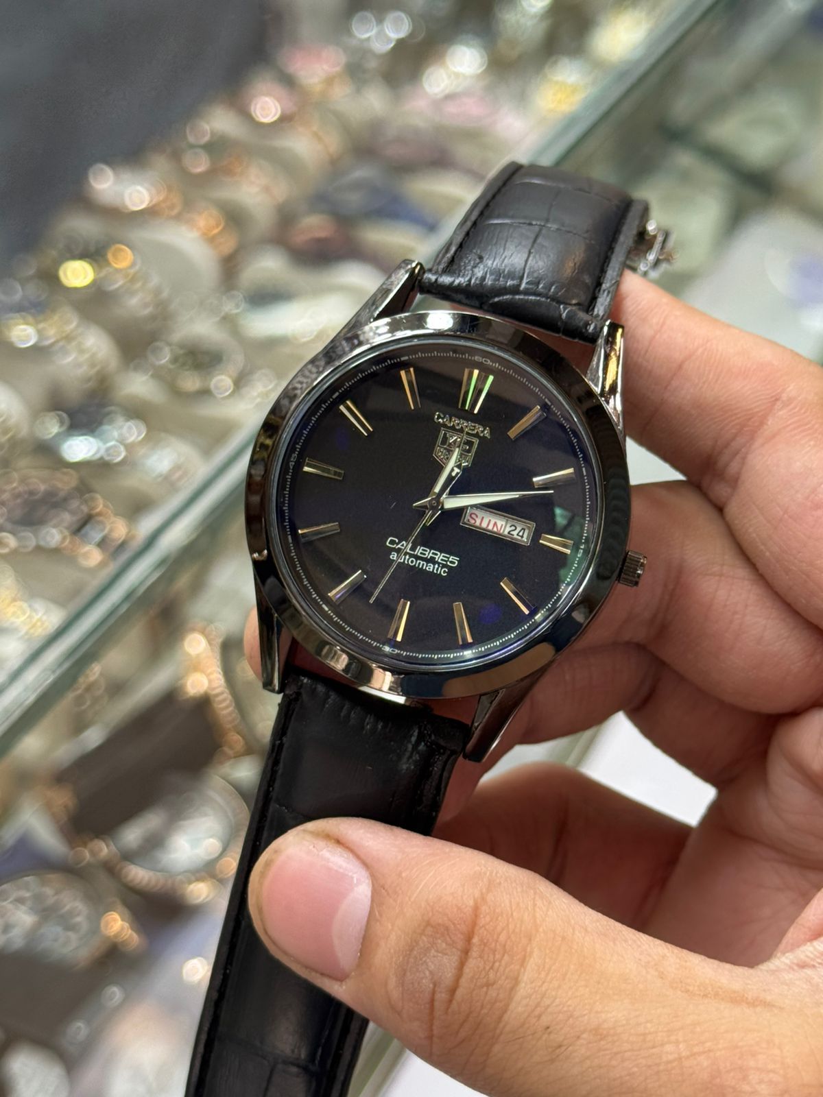 Carrera Calibre 5 - Luxury Swiss Watch With Leather Strap Mens Watch Wrist Watch | Best Quality Men Watch | Best Quality Analog Watch For Men - Without Box View Gallery - Pakistan
