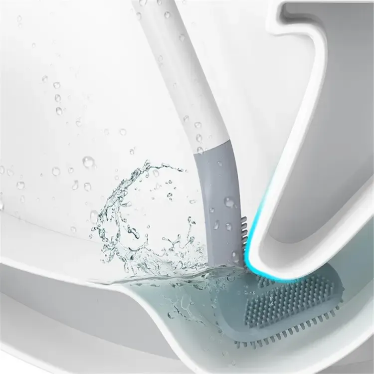 Golf Toilet Brush | Long Handle Silicone Toilet Brush, Flexible Silicone Rubber Toilet Brush cleaning Golf Style | Without Box (Random Color) View Gallery - Pakistan