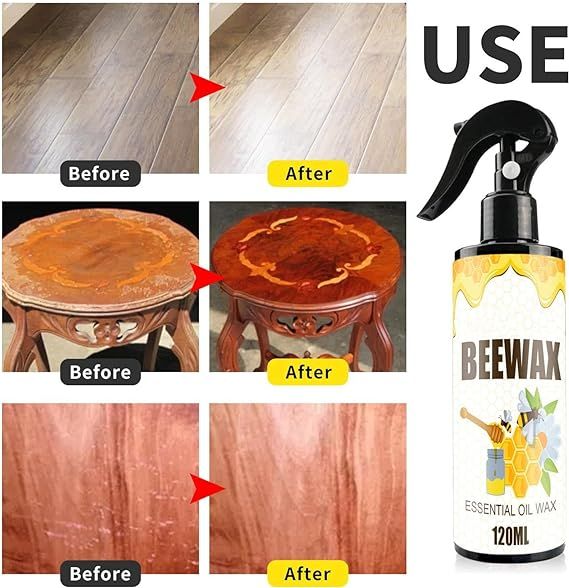 A Fresh deal Beewax spray  (120ml)  + Beewax 85g(wax) + sponge Beeswax Furniture Polish and Cleaner View Gallery - Pakistan