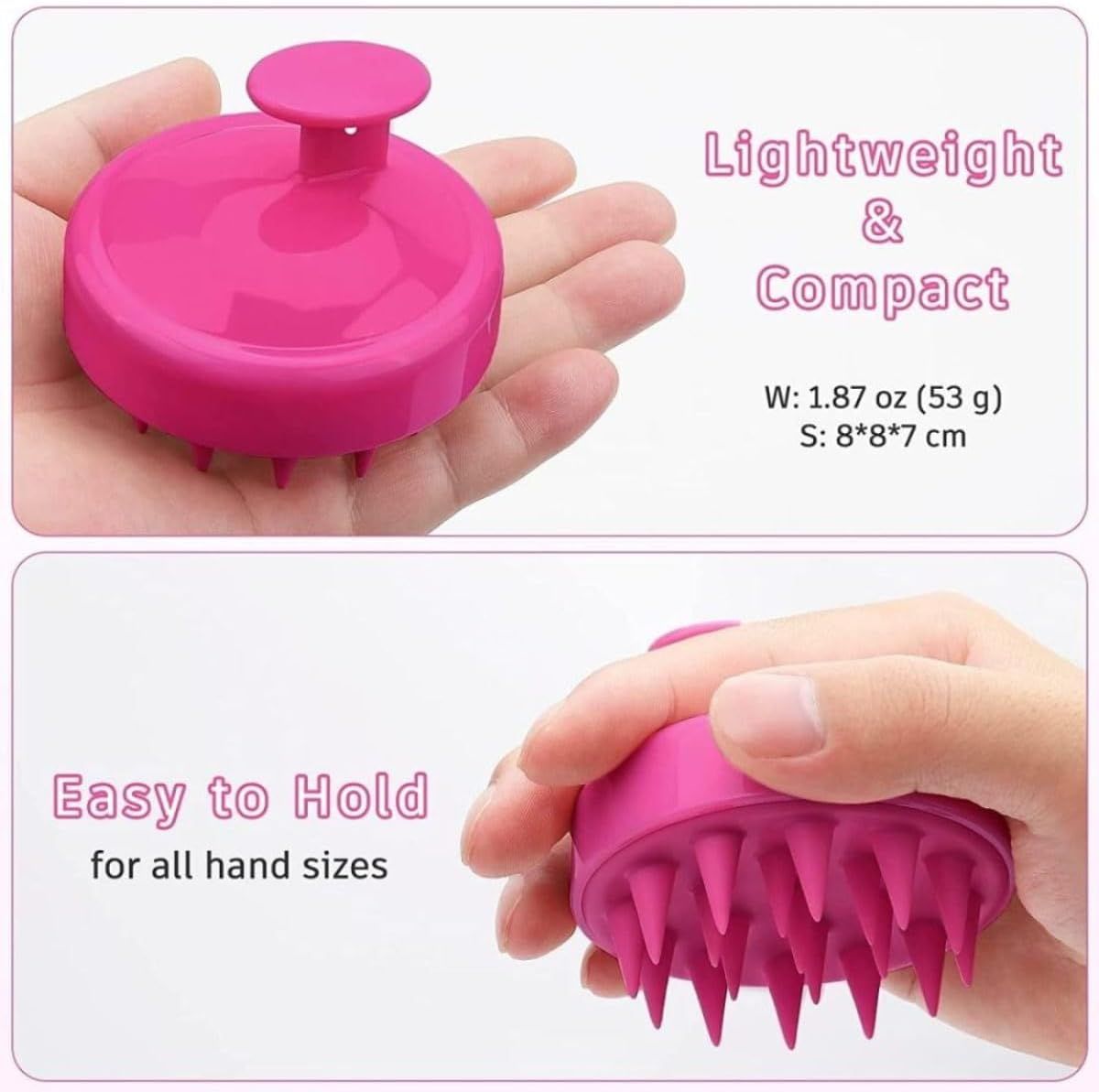 1 Piece Scalp Shampoo Massager Brush | Scalp Hair Scrubber With Soft Bristles For All Type Of Hairs ( Random Color ) View Gallery - Pakistan