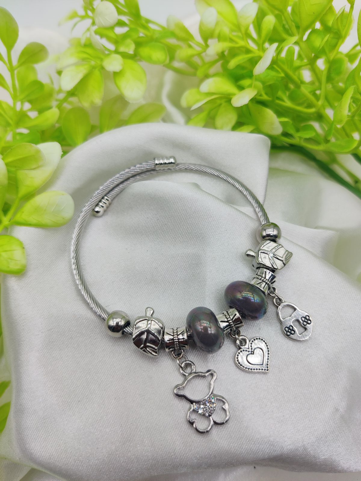 1 Piece Imported Pandora Charm Bracelet with Elegant Pearl Accents and Cute Charms | Best Quality Bracelet For Girls &amp; Women | Girls &amp; Women Jewellery View Gallery - Pakistan