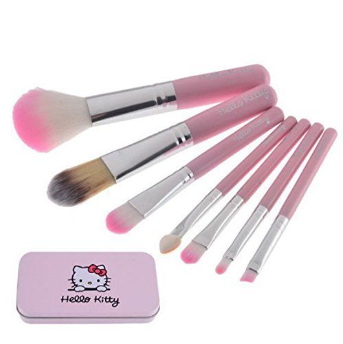 Cute 7 Piece Makeup Foundation Powder Eye shadow Brushes Set View Gallery - Pakistan