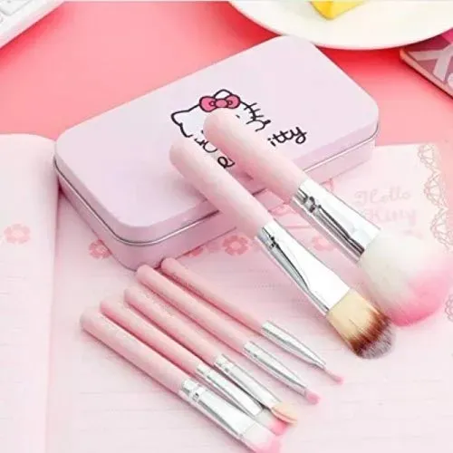 Cute 7 Piece Makeup Foundation Powder Eye shadow Brushes Set View Gallery - Pakistan